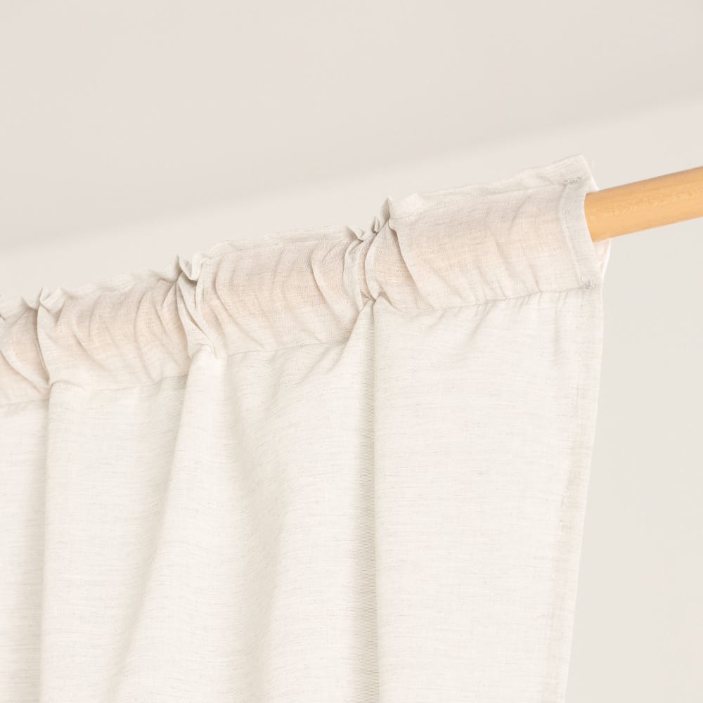 Vorhang mit Schlaufen aus Baumwolle, Hellgrau 150x270 cm -