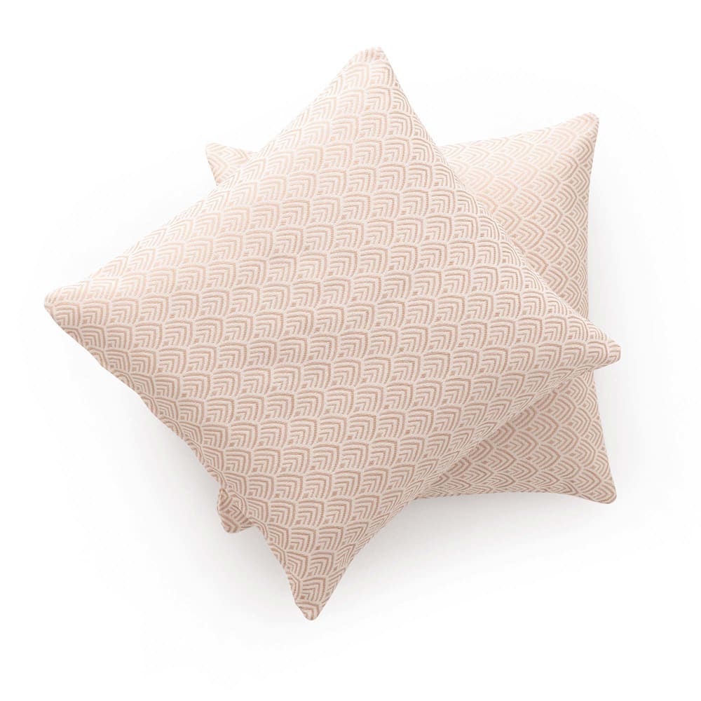 Lot de 2 housses de coussin coton jaune 45x45 cm