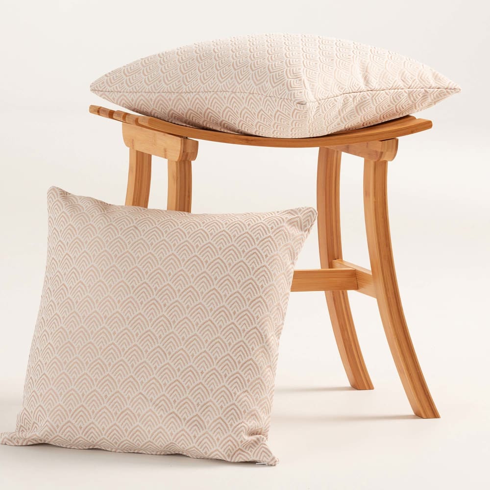 Lot de 2 housses de coussin coton jaune 45x45 cm — vue 3