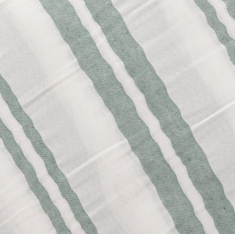 Lot de 2 housses de coussin coton à rayures vert 45x45 cm — vue 4
