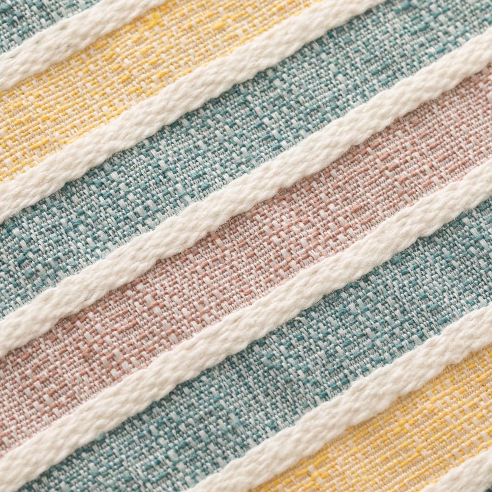 Lot de 2 housses de coussin coton à rayures 45x45 cm — vue 4