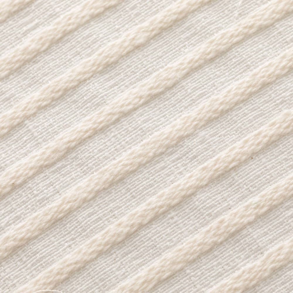 Lot de 2 housses de coussin coton à rayures blanc 45x45 cm — vue 4