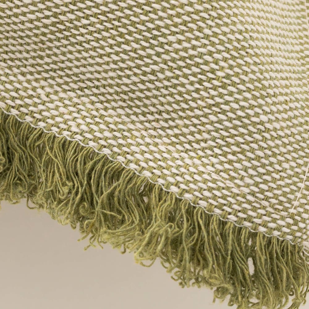 Lot de 2 housses de coussin avec franges vert 50x50 cm — vue 4