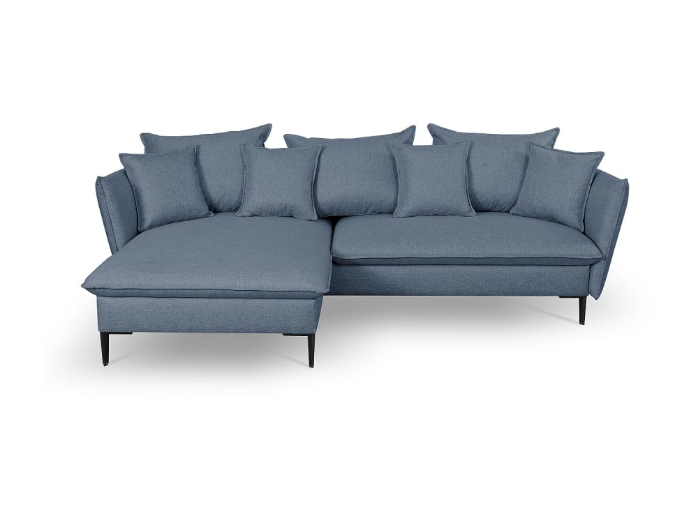 Canapé d'angle polyester 4 places bleu Canapé d'angle polyester 4 places bleu