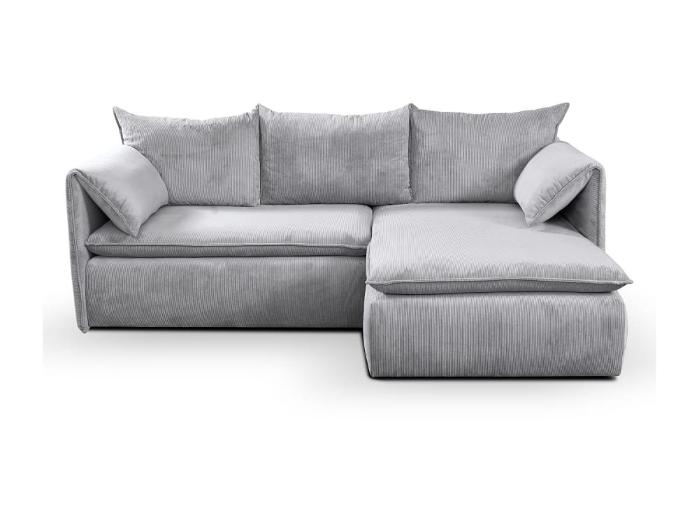 Canapé d'angle velours 4 places gris