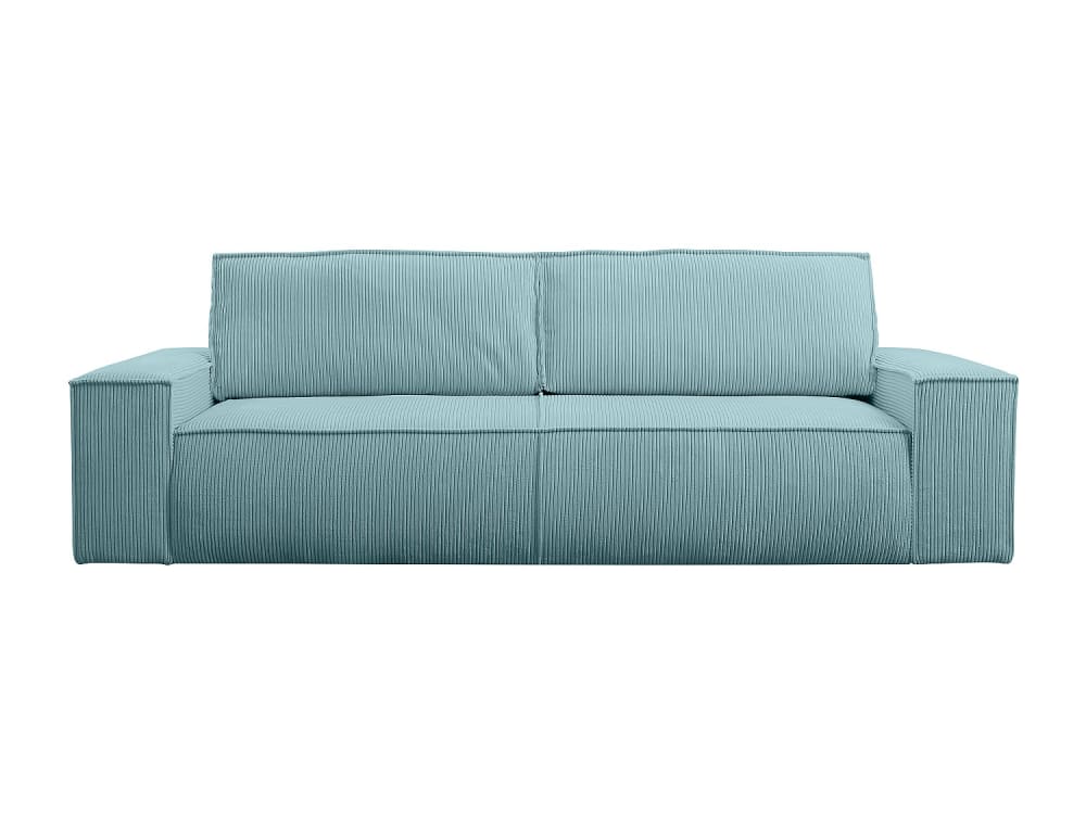 Canapé convertible velours 4 places bleu turquoise