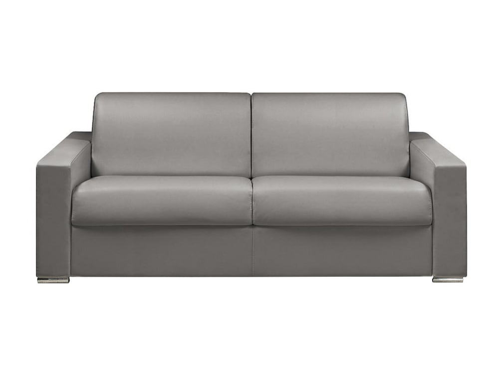 Canapé convertible simili 4 places gris} Canapé convertible simili 4 places gris}