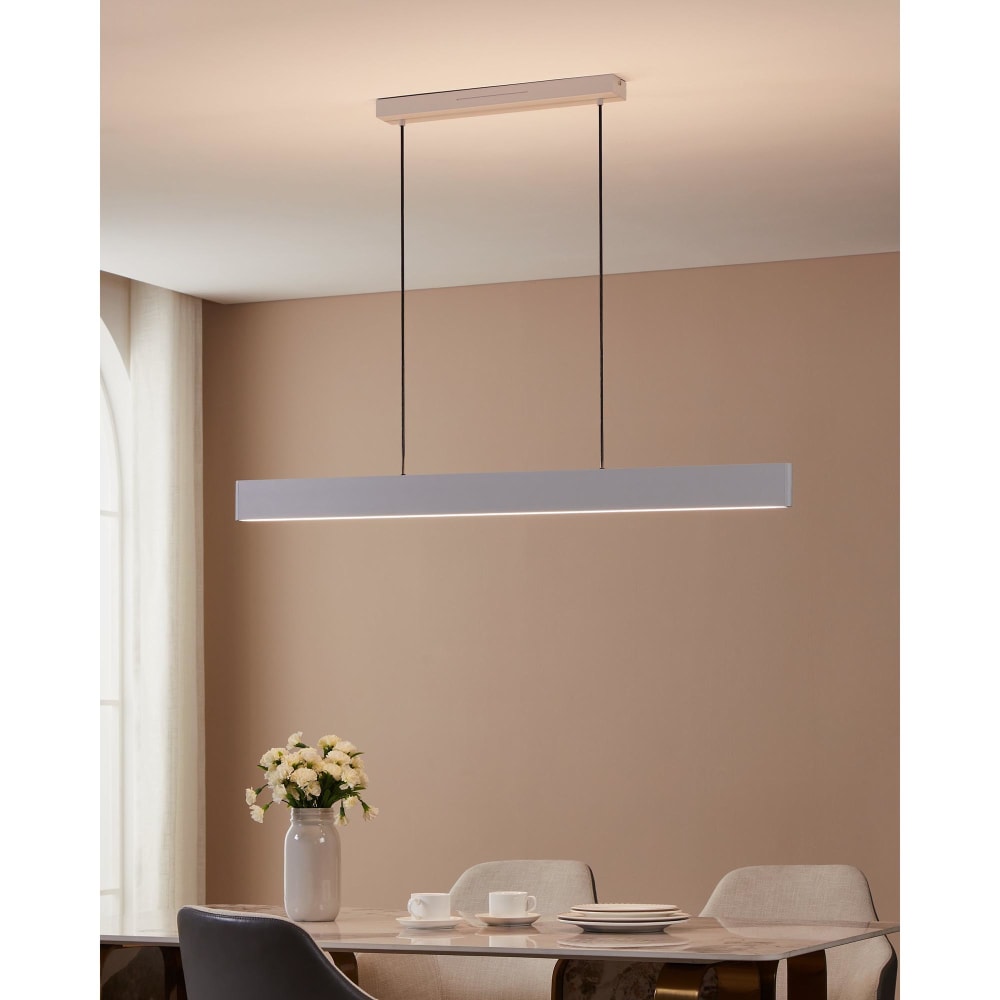 Suspension LED dimmable connecté gris — vue 3