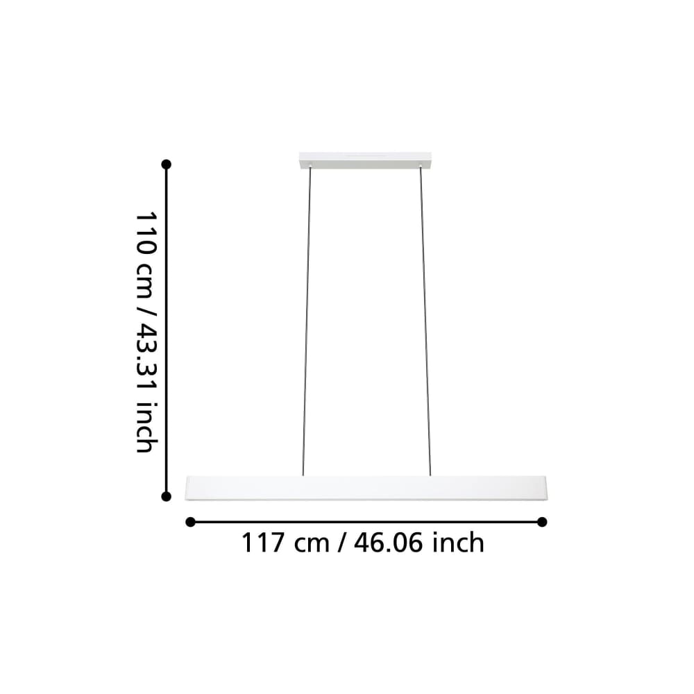 Suspension LED dimmable connecté gris — vue 4