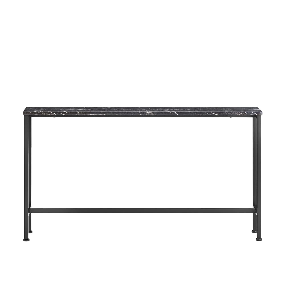 SoBuy Vintage Konsolentisch Metall Flurtisch aus MDF Metall Schwarz Schwarz Spanplatte