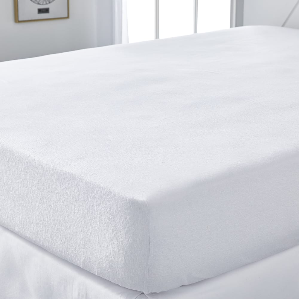 Protège matelas absorbant et anti acariens  90x190cm blanc