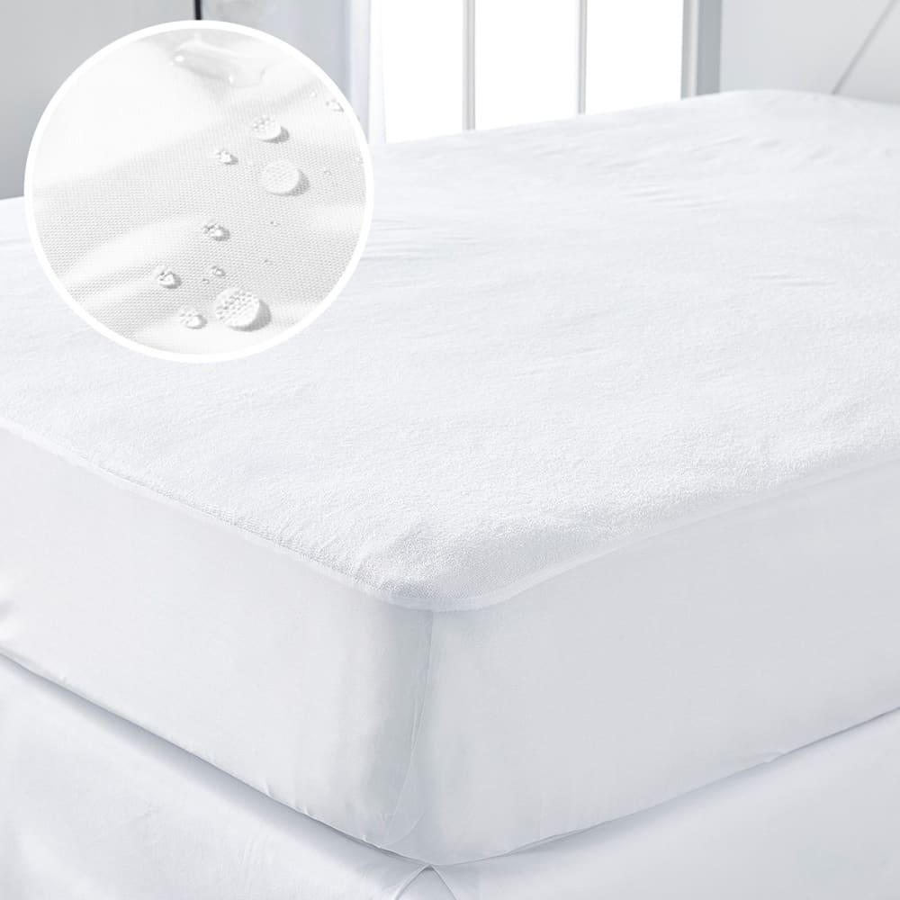 Protège matelas imperméable et anti acariens 160x200cm blanc — vue 3