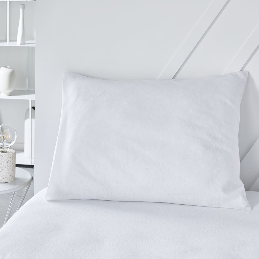 Protège oreiller absorbant anti acariens 50x70cm blanc Protège oreiller absorbant anti acariens 50x70cm blanc