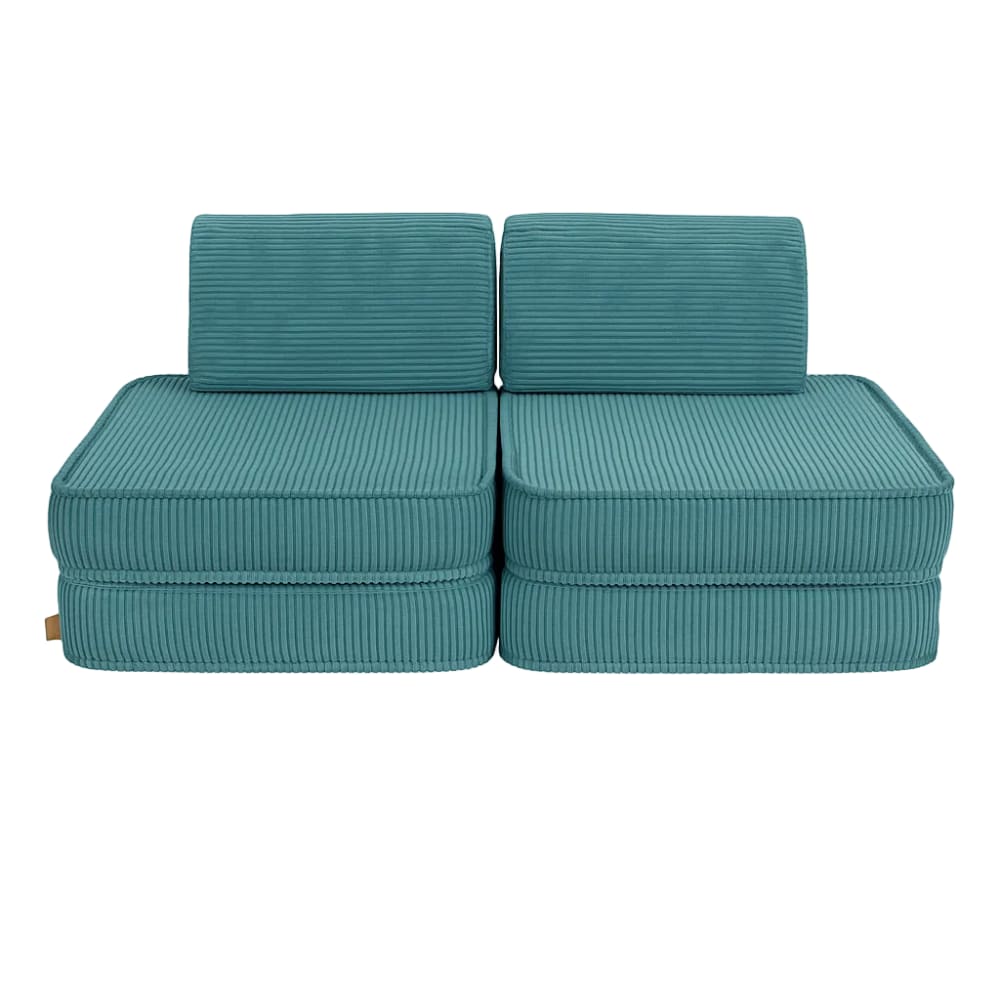 Canapé enfant modulable 120 cm velours 4 pcs, turquoise Canapé enfant modulable 120 cm velours 4 pcs, turquoise