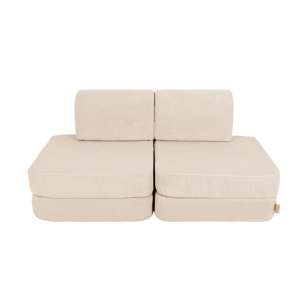 Canapé enfant 4 modules 120 cm velours côtelé fin, beige Canapé enfant 4 modules 120 cm velours côtelé fin, beige