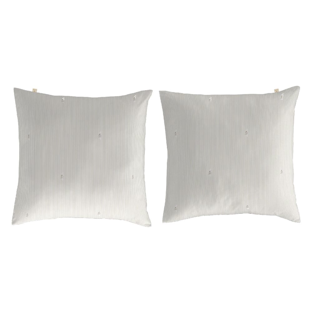 2 Taies d'oreiller en coton beige 50x50 cm