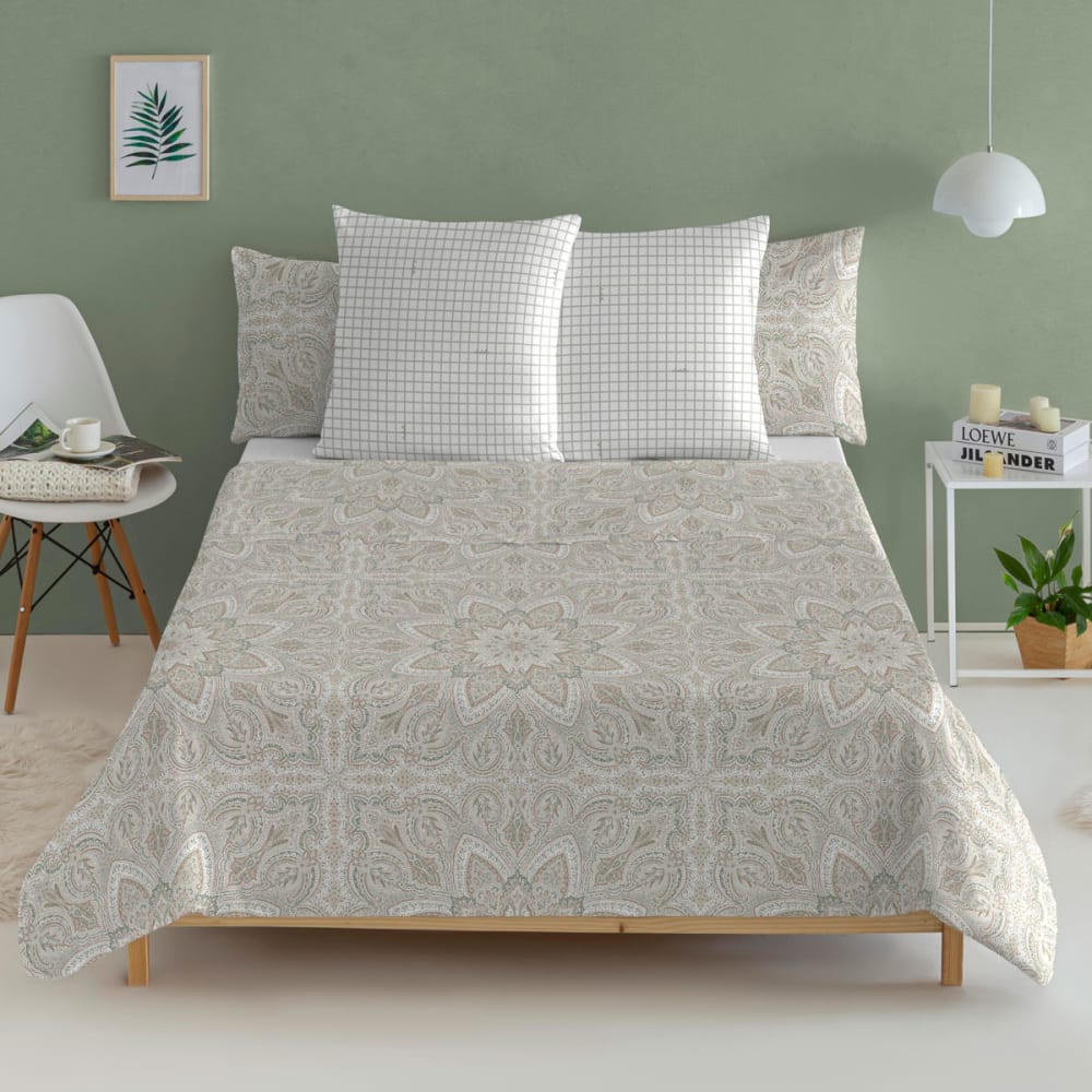 Drat plat 100% coton 240x270 cm vert