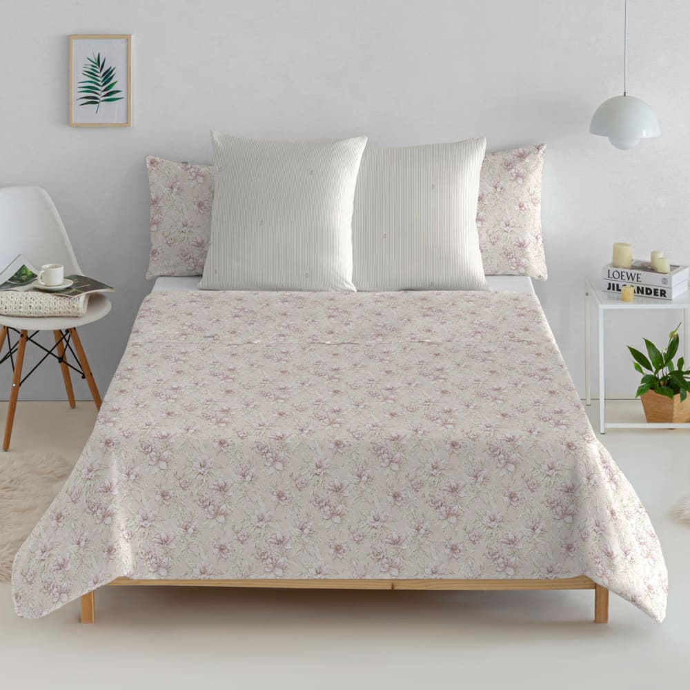 Drat plat 100% coton 240x270 cm rose