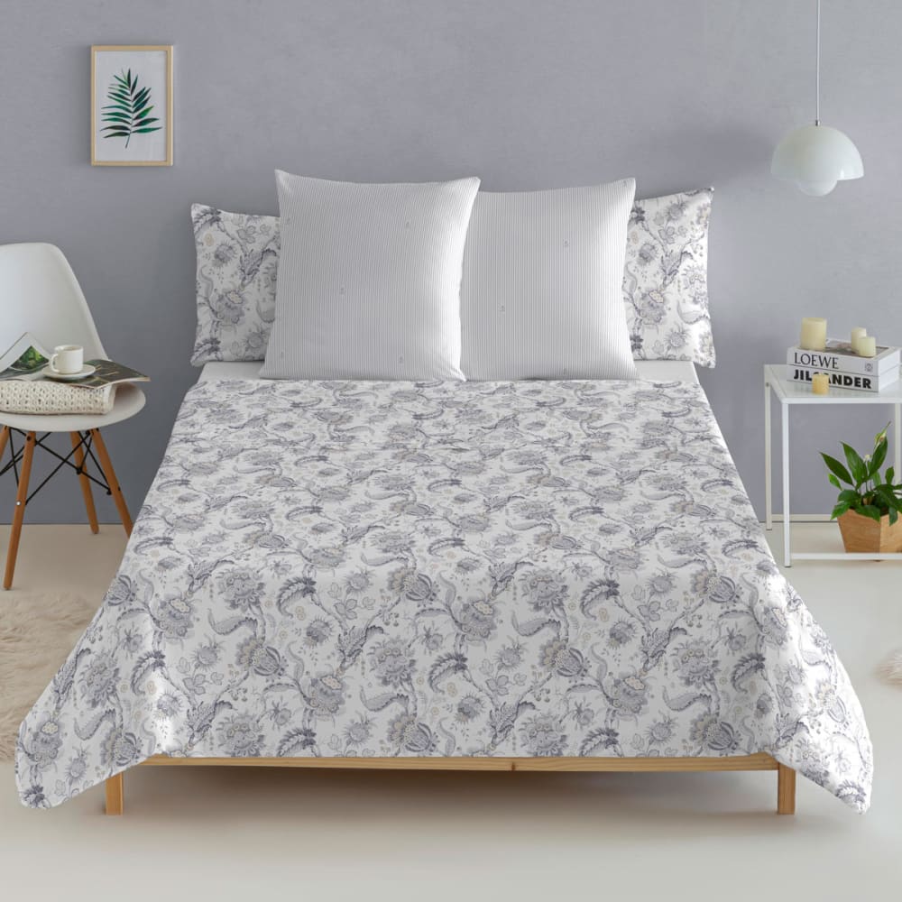 Drat plat 100% coton 160x270 cm gris