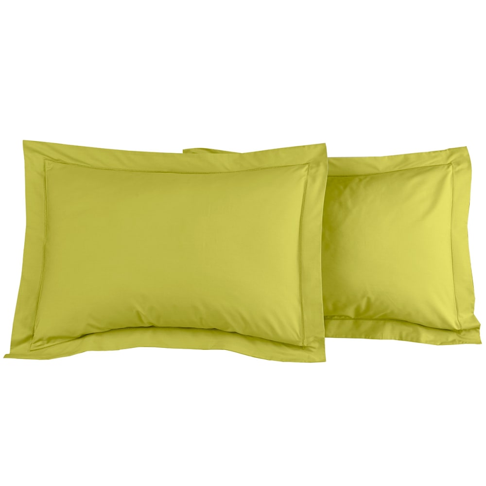 Lot de 2 taies d'oreiller en percale de coton citronelle 50x70 cm