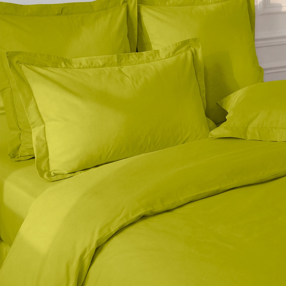 Lot de 2 taies d'oreiller en percale de coton citronelle 65x65 cm - Maisons du Monde