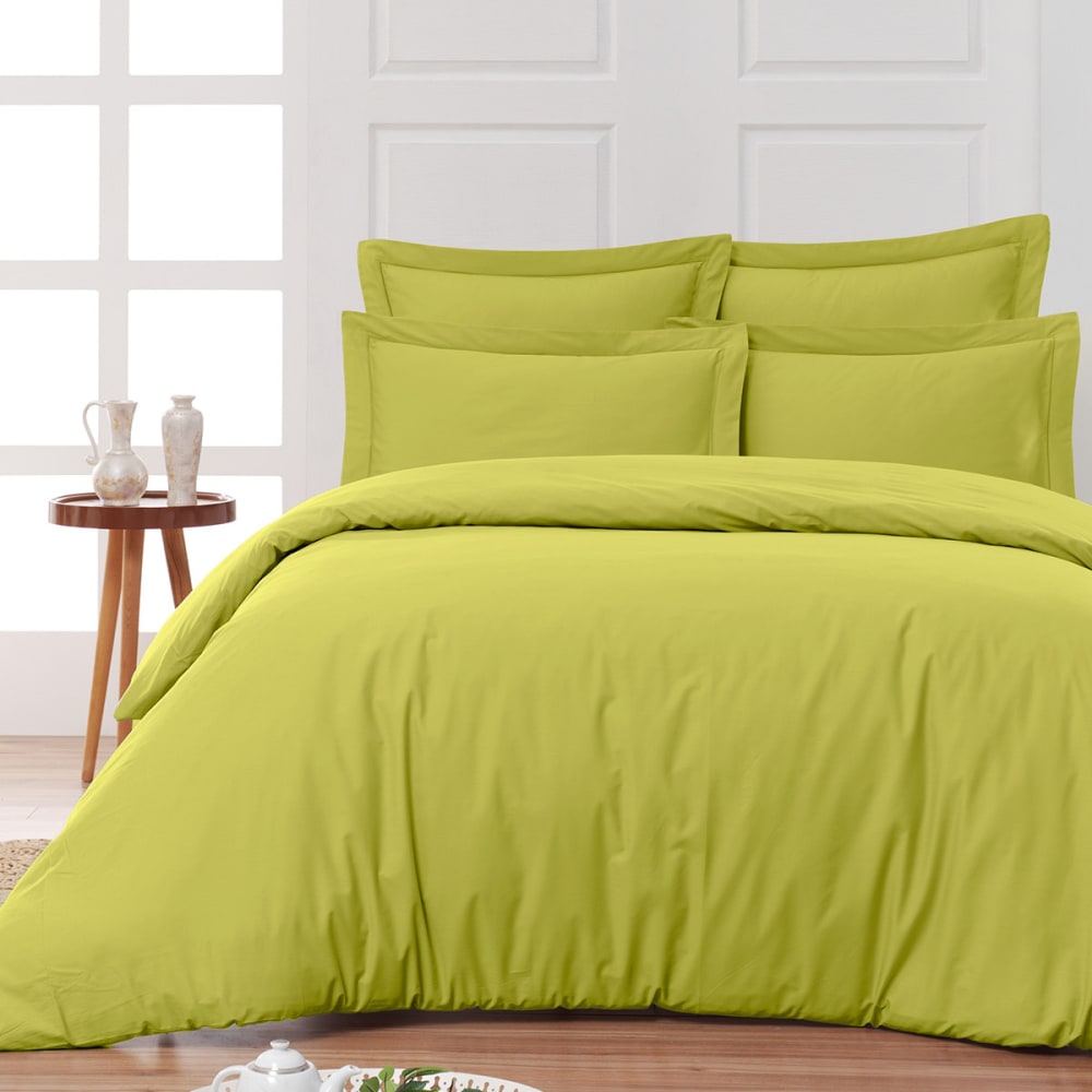 Drap housse en percale de coton citronelle 90x200 cm — vue 3