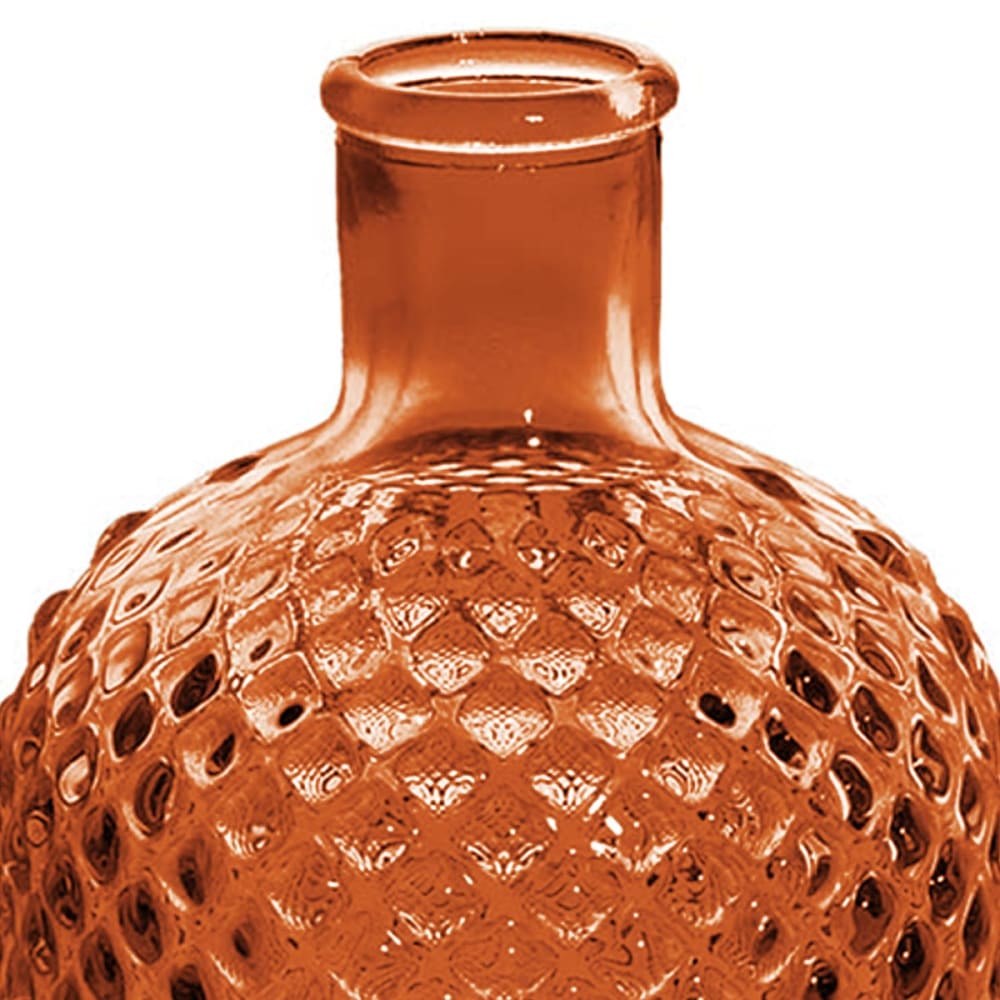 Vvase bouteille en verre recyclé brique 22 cm — vue 3