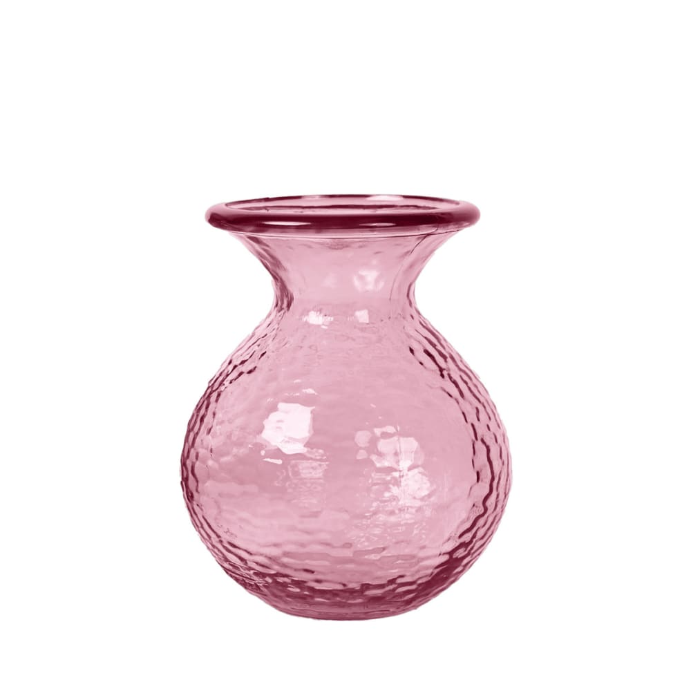 Vvase en verre recyclé h 19 cm poudre 19 cm — vue 3