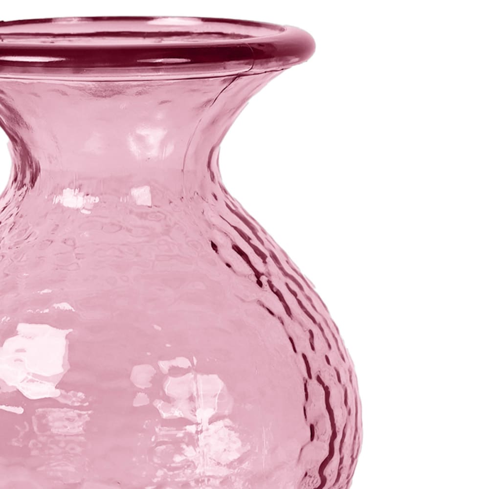 Vvase en verre recyclé h 19 cm poudre 19 cm — vue 4