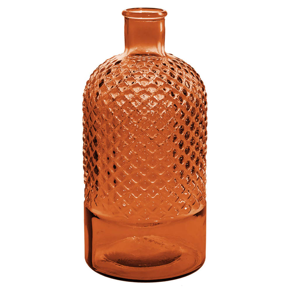 Vvase bouteille en verre recyclé brique 28 cm Vvase bouteille en verre recyclé brique 28 cm
