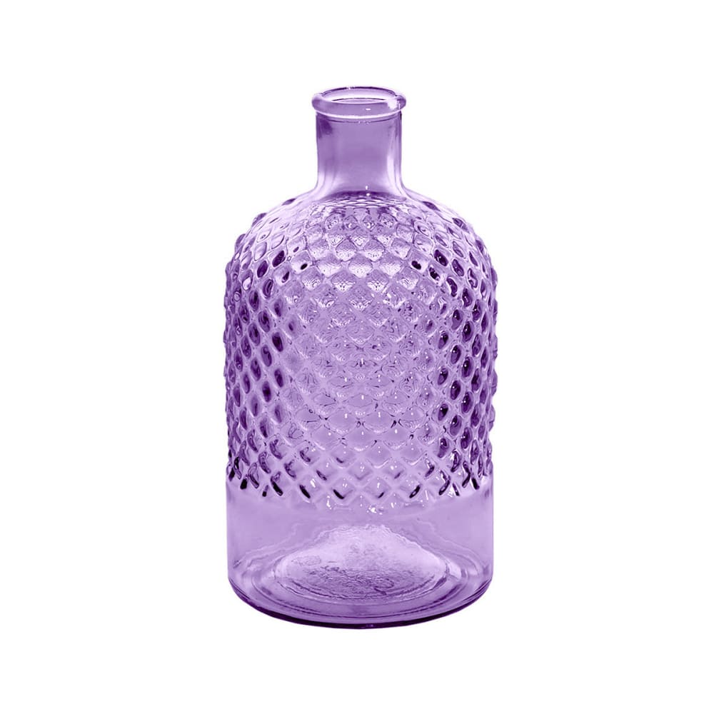 Vase bouteille en verre recyclé parme 22 cm