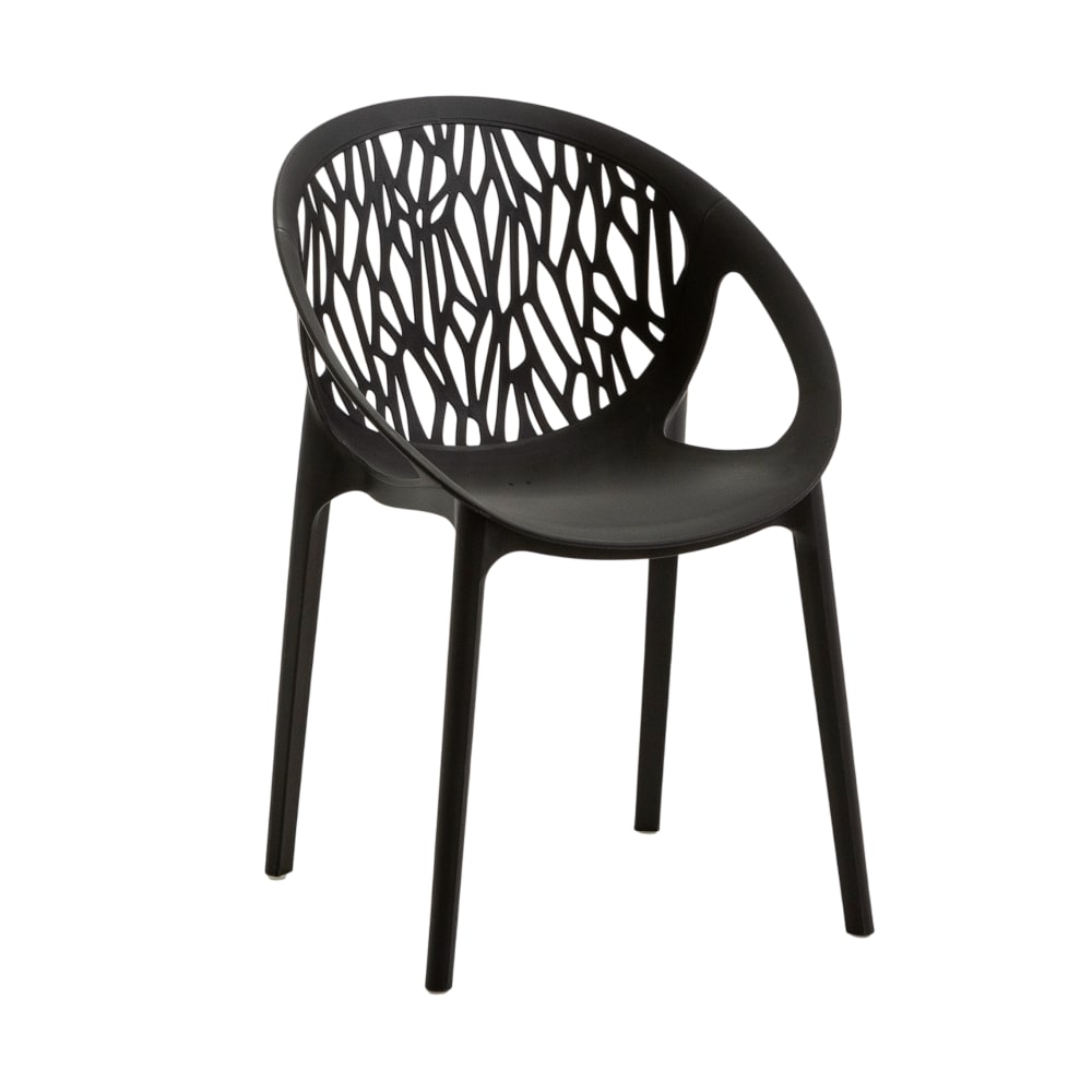 Lot de 6 chaises empilables - noir