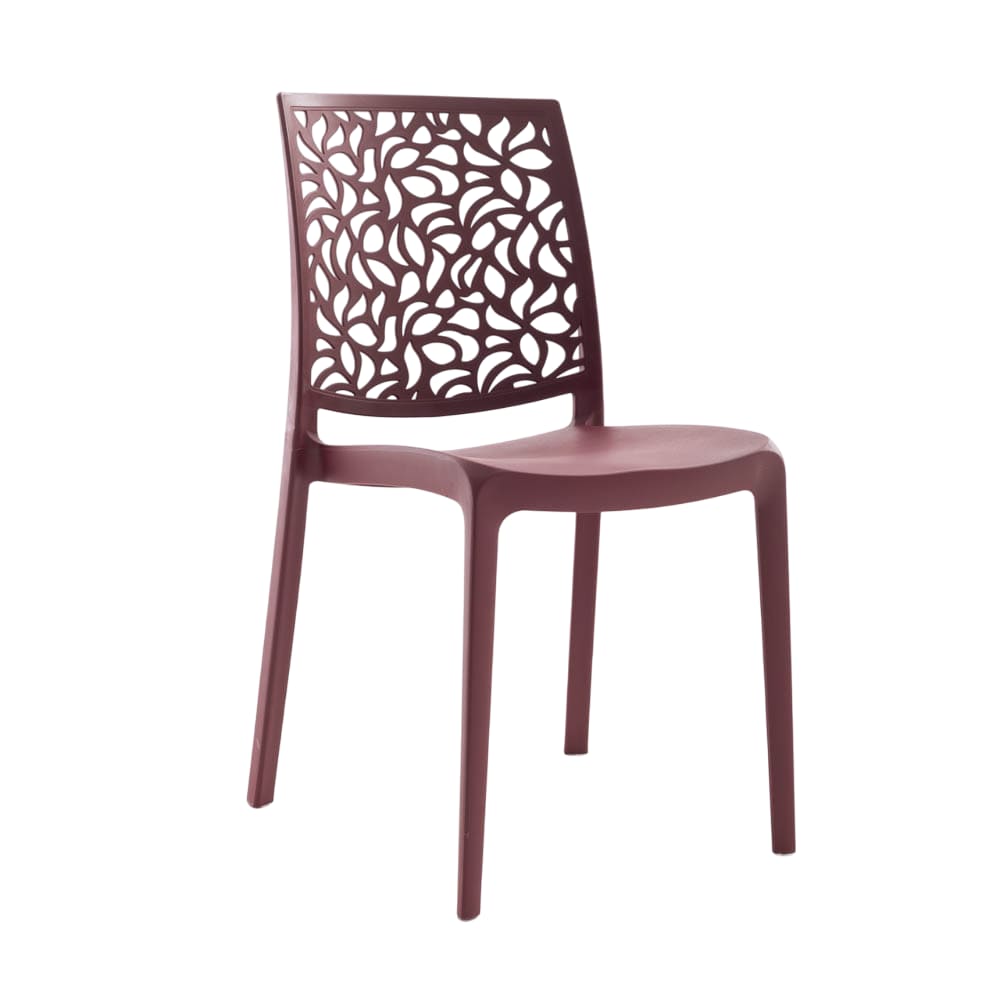 lot de 6 chaises en polypropylène - rouge