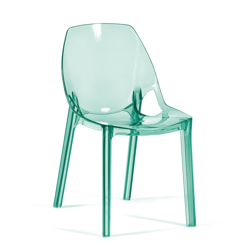 Siediti Fuori e Dentro 2er-Set Stühle aus Polycarbonat transparent grün style modern - Pc - Polycarbonat