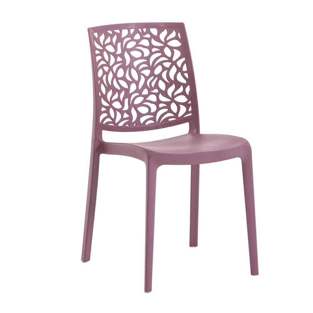 Lot de 6 chaises empilables - rose