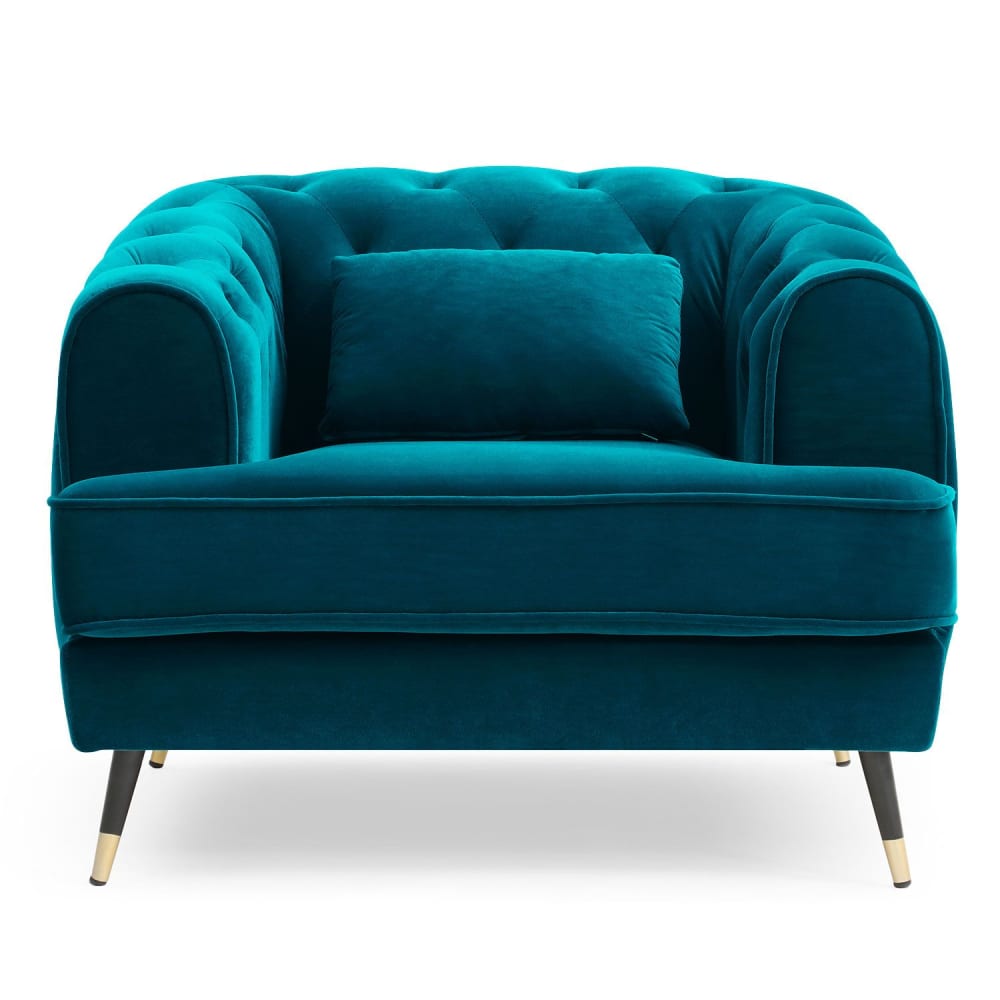 Fauteuil capitonné style