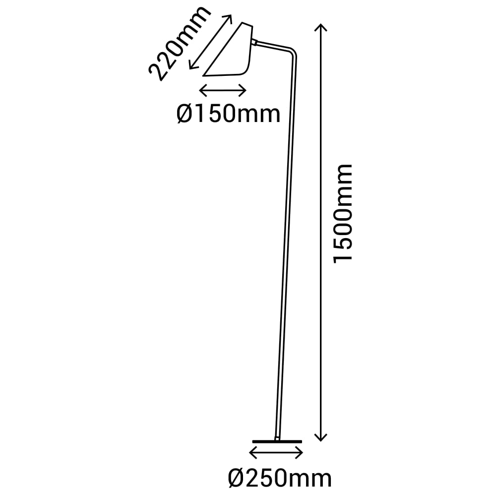 Lampadaire marron — vue 3