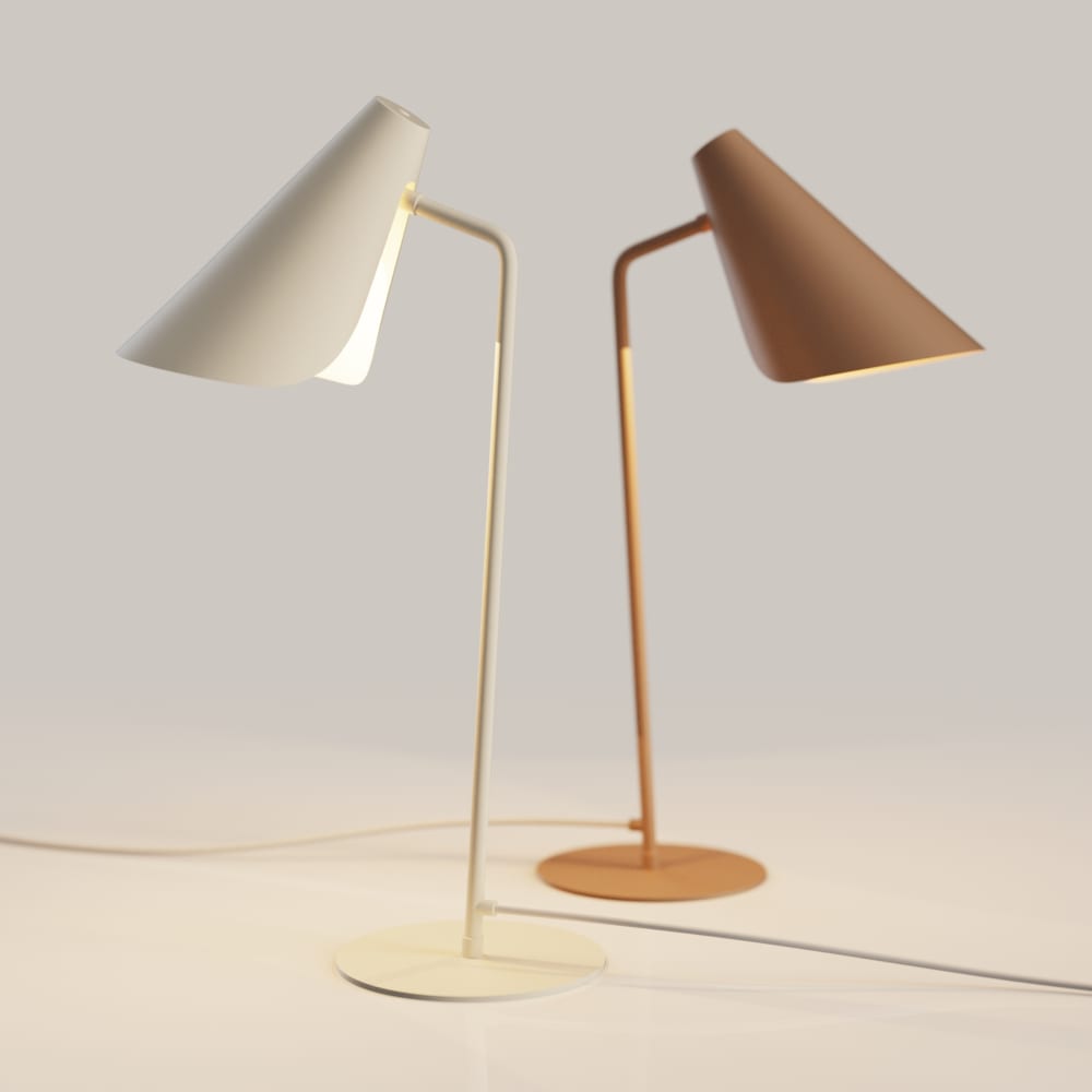 Lampe de table orientable beige ip20 1xe27 — vue 3