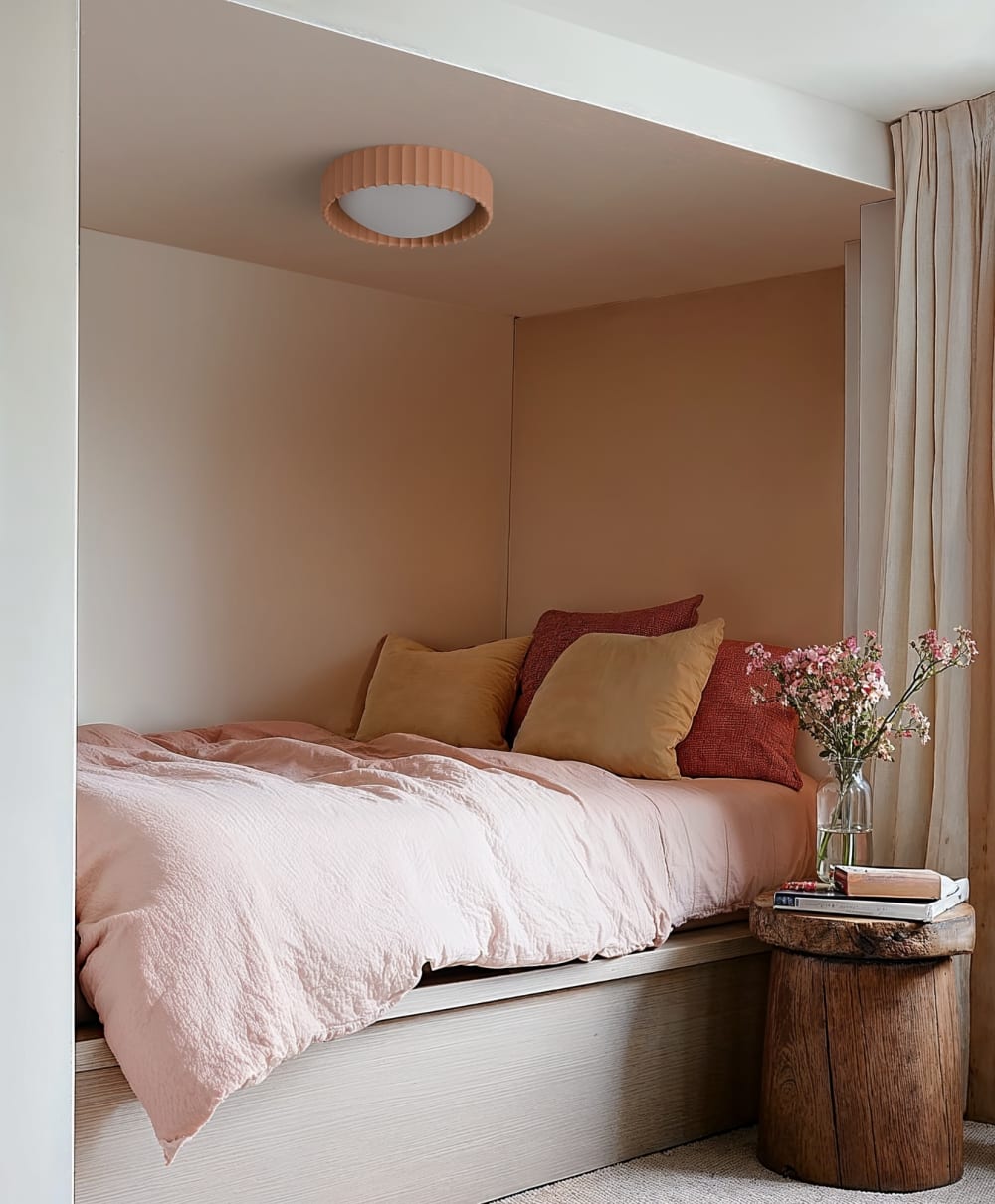 Plafonnier en plâtre couleur argile Plafonnier LED