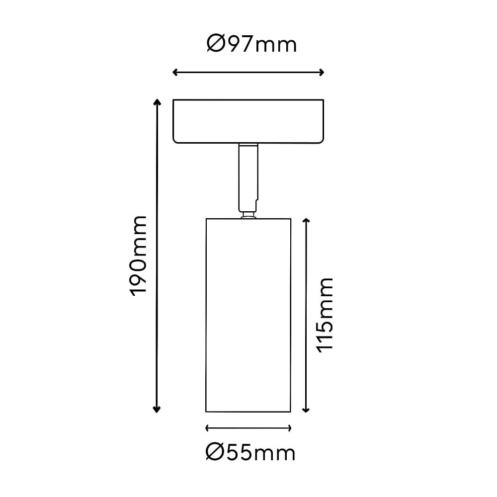 Spot orientable de plafond cuivre ip20 1xgu10 — vue 4