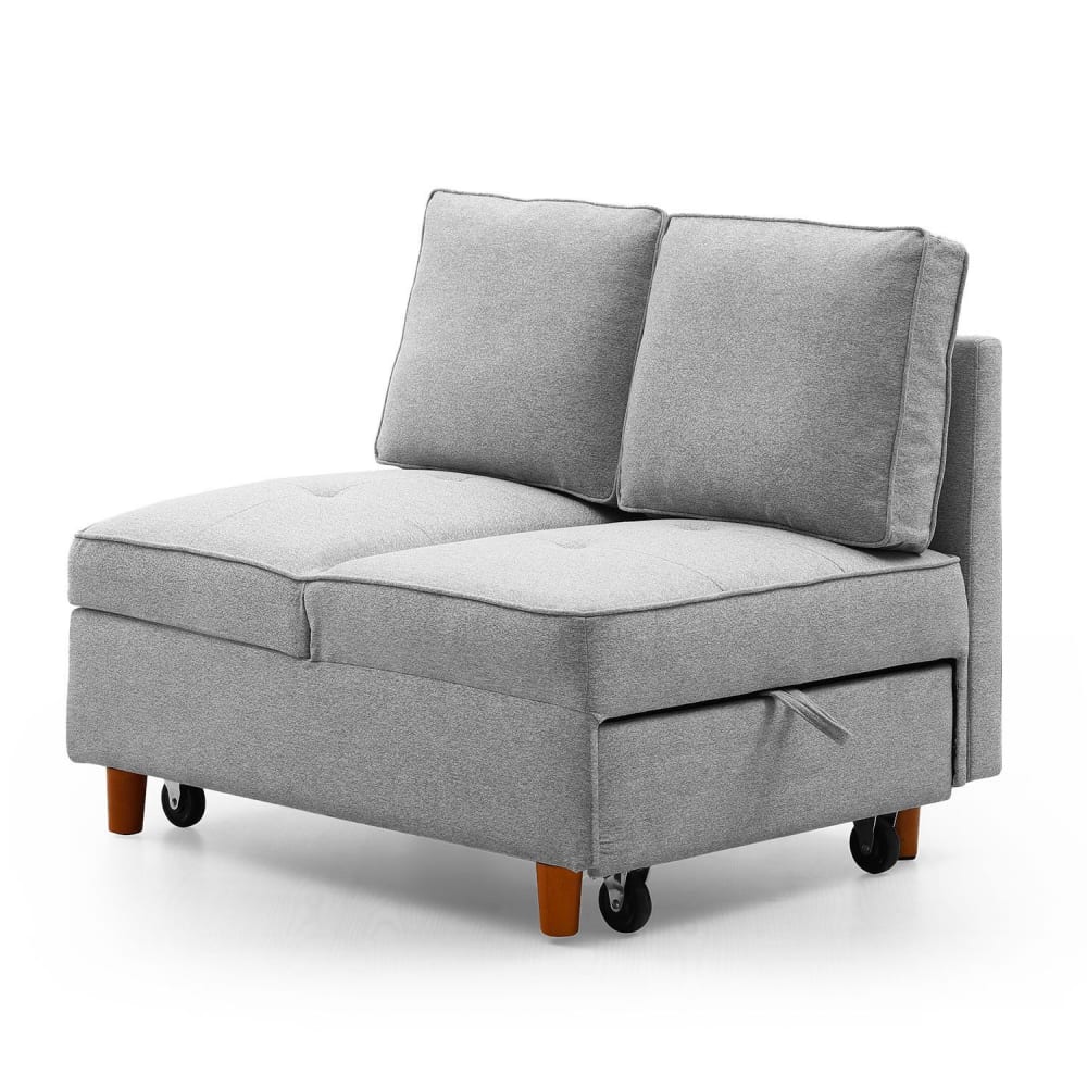 Banquette 2 places convertible tissu gris