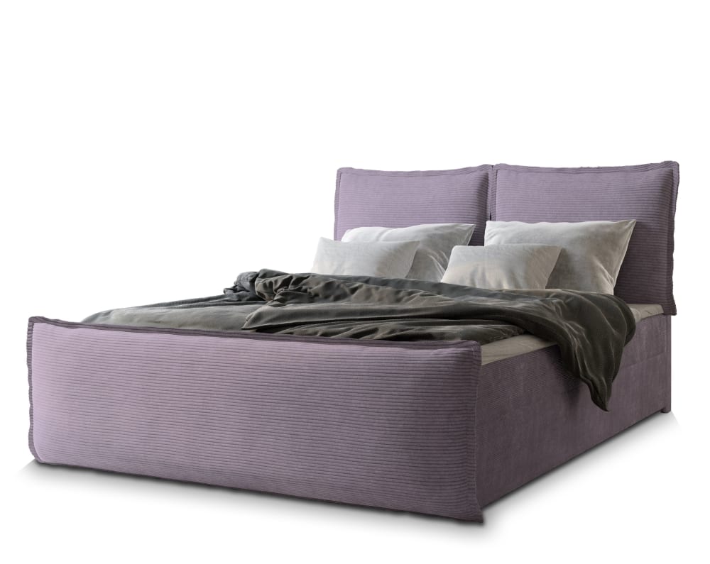 Masseno Boxspringbett 140x200 cm mit Matratze und Topper - Rosa style modern Rosa Stoff