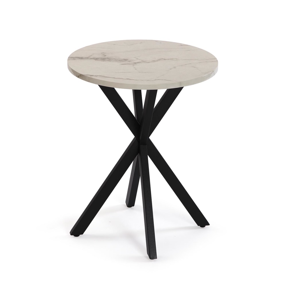 Table d'appoint en aggloméré blanc Table d'appoint en aggloméré blanc