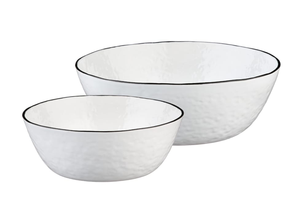 Saladier en grès blanc D0