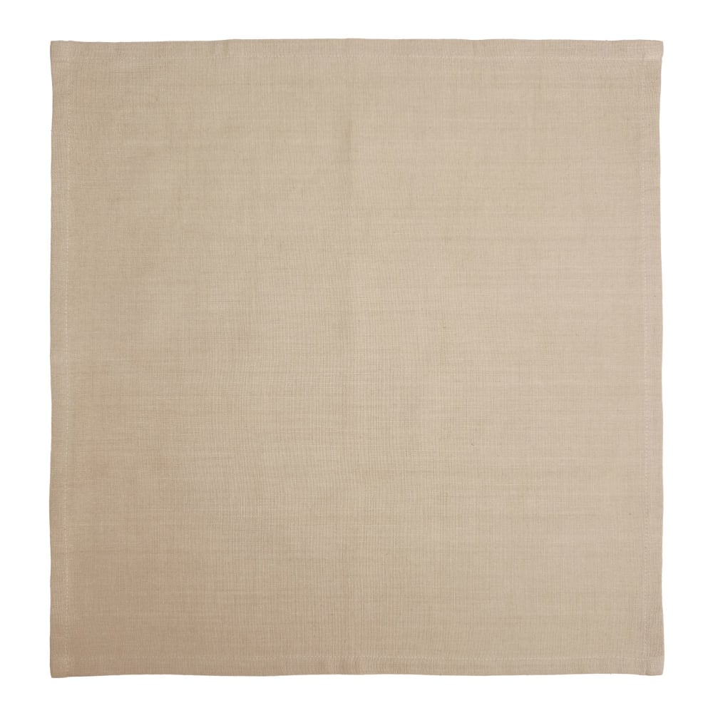 Lot de 4 serviettes de table 43x43 naturel en coton