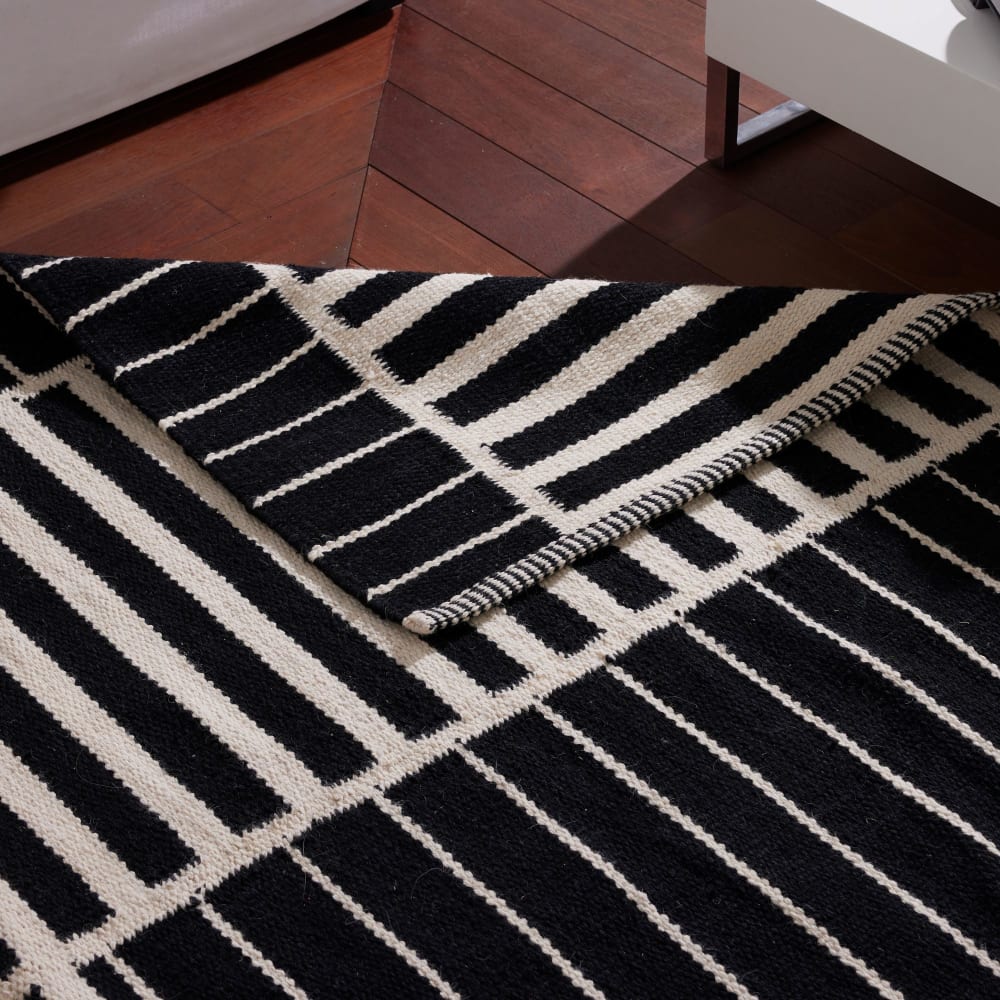 Tapis en coton noir 140x200cm — vue 4