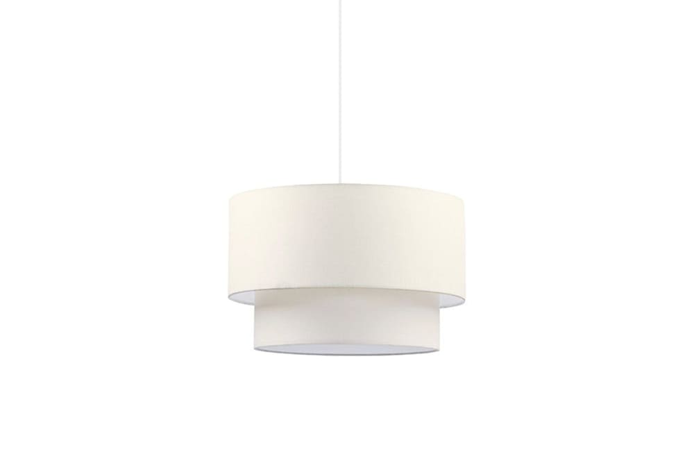 Suspension luminaire plafonnier abat jour blanc crème 30x20 cm