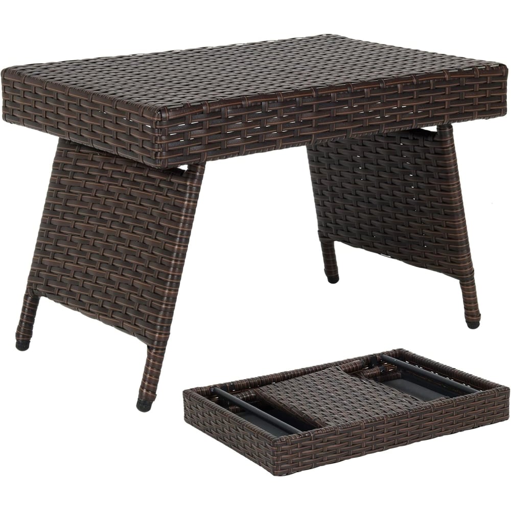 Table de jardin pliable avec pieds ajustables 60x40x40cm
