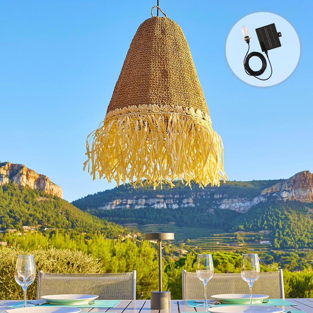 Suspension solaire Herbe marine Beige d40cm