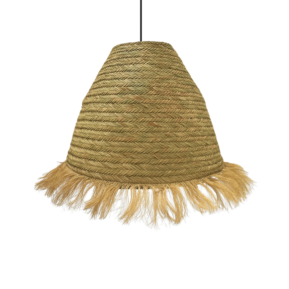 Suspension secteur Jonc de mer Beige d100cm